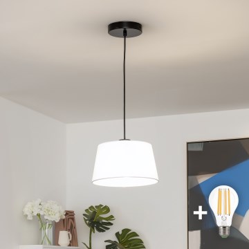 Brilagi - Lustre LED suspenso CERIA 1x E27/40W/230V Ø25 cm branco