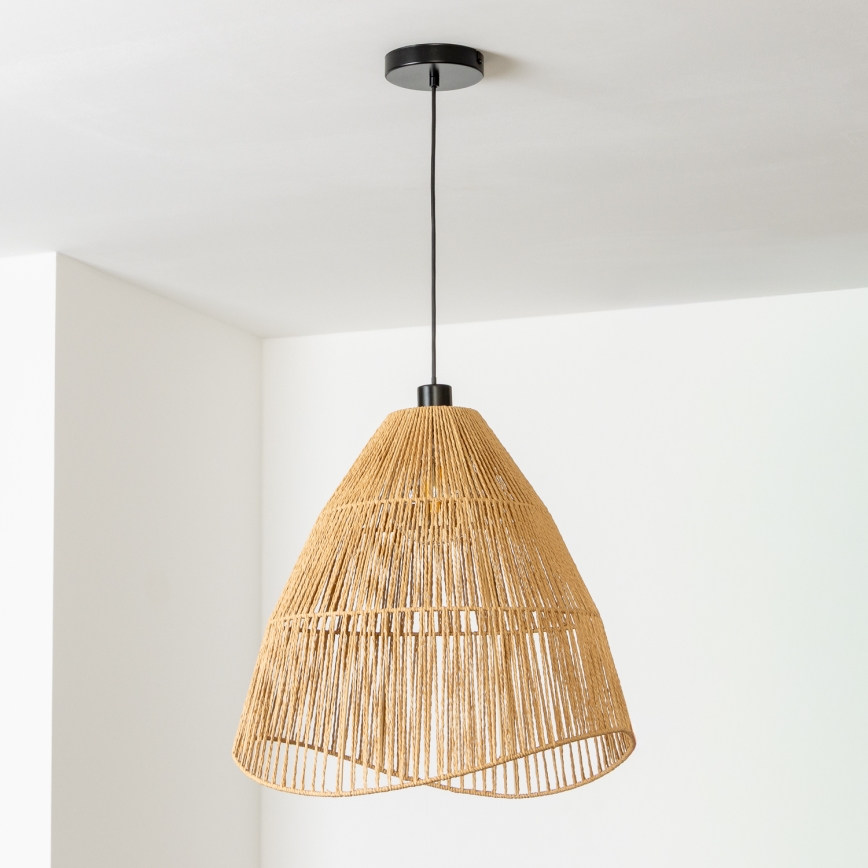 Brilagi - Lustre LED suspenso com cabo CERIA BOHO 1xE27/40W/230V Ø 50 cm castanho