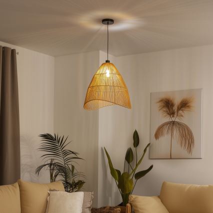 Brilagi - Lustre LED suspenso com cabo CERIA BOHO 1xE27/40W/230V Ø 50 cm castanho