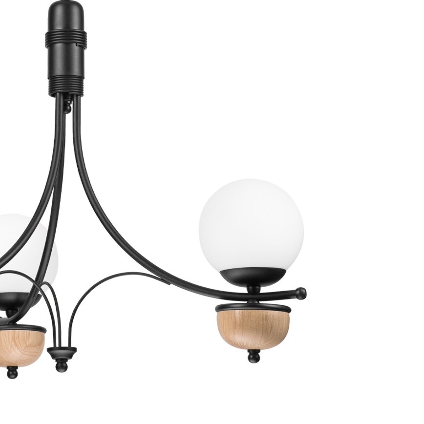 Brilagi - Lustre LED suspenso com corrente COTTAGE 3x G9/40 W/230 V carvalho/branco
