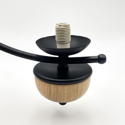 Brilagi - Lustre LED suspenso com corrente COTTAGE 3x G9/40 W/230 V carvalho/branco