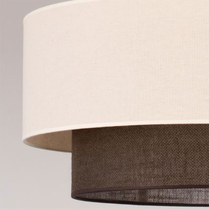 Brilagi - Lustre LED suspenso em cabo BOHO STYLE, 3x E27, 15W, 230V, Ø 60 cm, creme/castanho