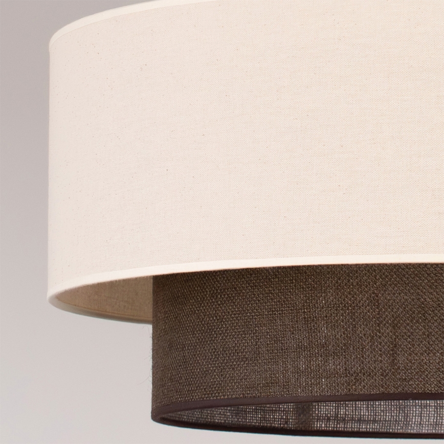 Brilagi - Lustre LED suspenso em cabo BOHO STYLE, 3x E27, 15W, 230V, Ø 60 cm, creme/castanho