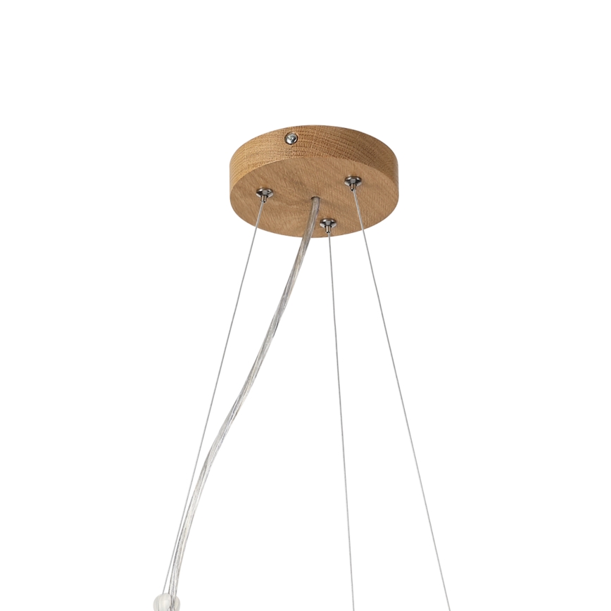 Brilagi - Lustre LED suspenso em cabo CARVALHO MODERN 3xE27/60W/230V acabamento em carvalho Ø 47,5 cm