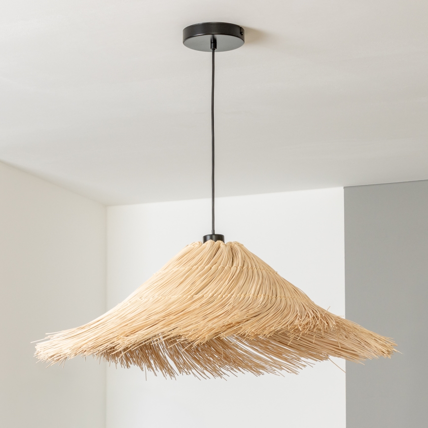 Brilagi - Lustre LED suspenso em cabo CERIA BOHO, 1x E27/40W/230V, Ø 70 cm, rattan