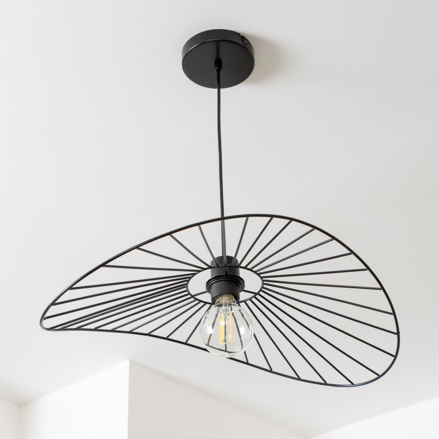 Brilagi - Lustre LED suspenso em cabo CERIA WIRE 1xE27/40W/230V 40x56 cm preto