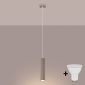 Brilagi - Lustre LED suspenso em cabo CRESTO 1xGU10/10W/230V taupe