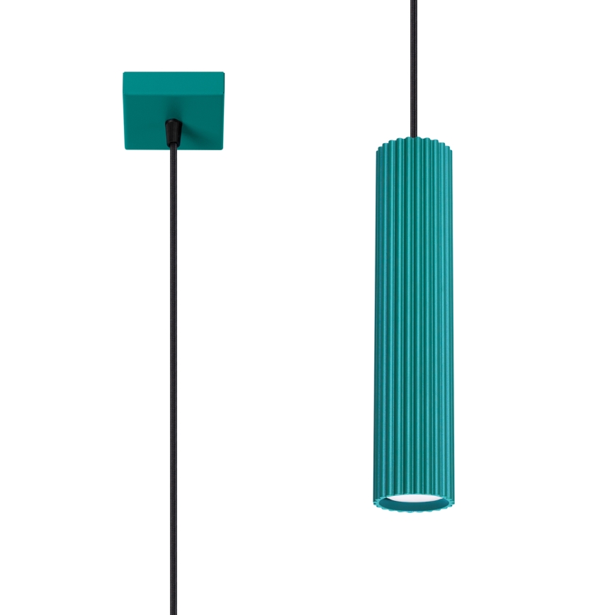 Brilagi - Lustre LED suspenso em cabo CRESTO 1xGU10/10W/230V turquesa