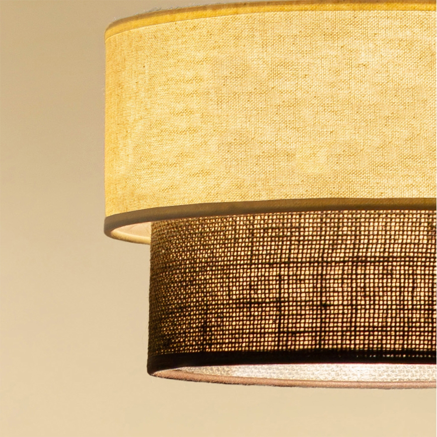 Brilagi - Lustre LED suspenso em cabo ESTILO BOHO 1xE27/15W/230V Ø 25 cm creme/castanho