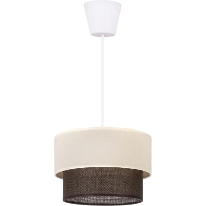Brilagi - Lustre LED suspenso em cabo ESTILO BOHO 1xE27/15W/230V Ø 25 cm creme/castanho