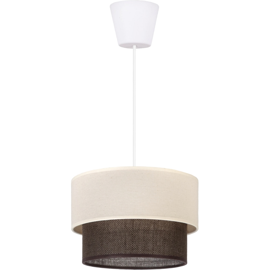 Brilagi - Lustre LED suspenso em cabo ESTILO BOHO 1xE27/15W/230V Ø 25 cm creme/castanho