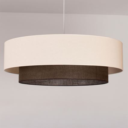 Brilagi - Lustre LED suspenso em cabo Estilo BOHO 3xE27/15W/230V, Ø 80 cm, creme/castanho