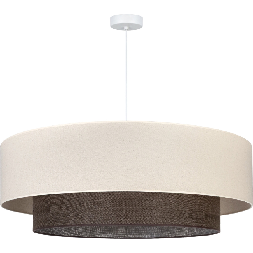 Brilagi - Lustre LED suspenso em cabo Estilo BOHO 3xE27/15W/230V, Ø 80 cm, creme/castanho