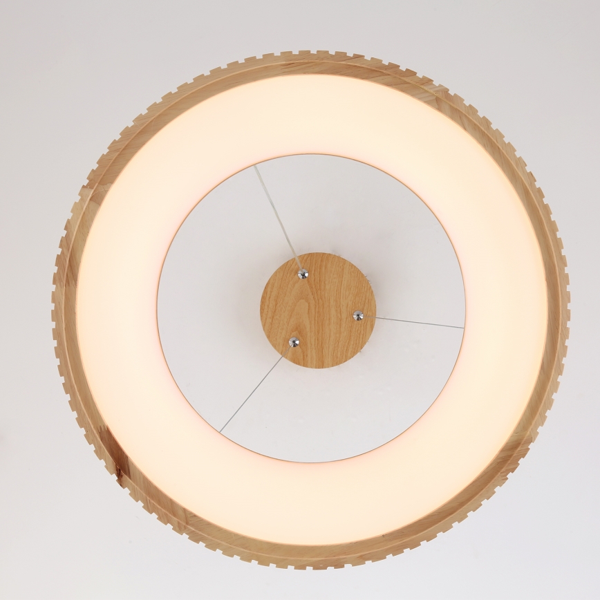 Brilagi - Lustre LED suspenso por cabo FALCON WOOD MODERN LED/30W/230V 3000/4000/6000K diâmetro 45 cm madeira