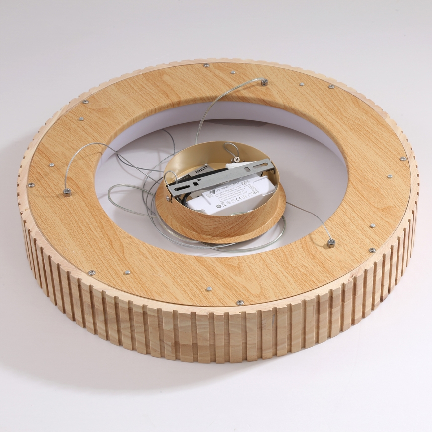Brilagi - Lustre LED suspenso por cabo FALCON WOOD MODERN LED/30W/230V 3000/4000/6000K diâmetro 45 cm madeira