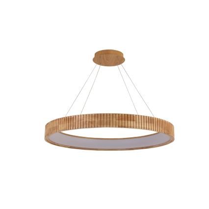 Brilagi - Lustre LED suspenso por cabo FALCON WOOD MODERN LED/60W/230V 3000/4000/6000K diâmetro 80 cm madeira