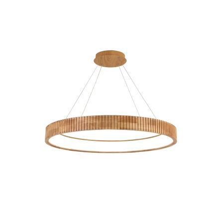 Brilagi - Lustre LED suspenso por cabo FALCON WOOD MODERN LED/60W/230V 3000/4000/6000K diâmetro 80 cm madeira
