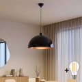 Brilagi - Lustre LED suspenso em cabo METALO 1xE27/40W/230V Ø 40 cm preto/cobre