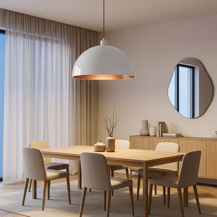 BRILAGI - Lustre LED suspenso em cabo METALO 1xE27/40W/230V Ø 60 cm branco/cobre