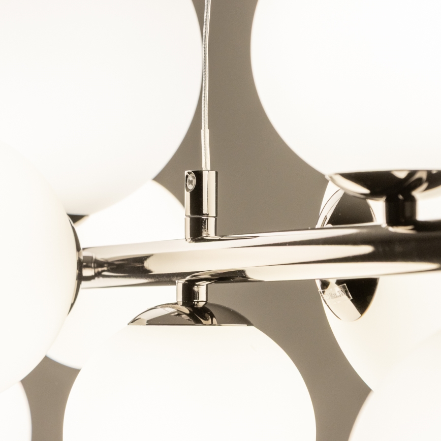 Brilagi - Lustre LED suspenso em cabo MILLA 10xG9/3W/230V preto cromado/branco