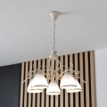 Brilagi - Lustre LED suspenso em corrente ANTICO 5xE27/60W/230V 3000K pátina branca