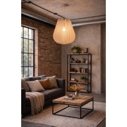 Brilagi - Lustre LED suspenso por cabo ARVEN 1xE27/8W/230V Ø 37 cm bege