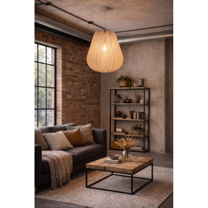 Brilagi - Lustre LED suspenso por cabo ARVEN 1xE27/8W/230V Ø 37 cm bege