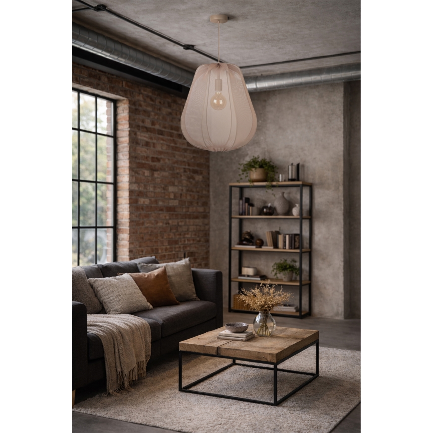 Brilagi - Lustre LED suspenso por cabo ARVEN 1xE27/8W/230V Ø 37 cm bege