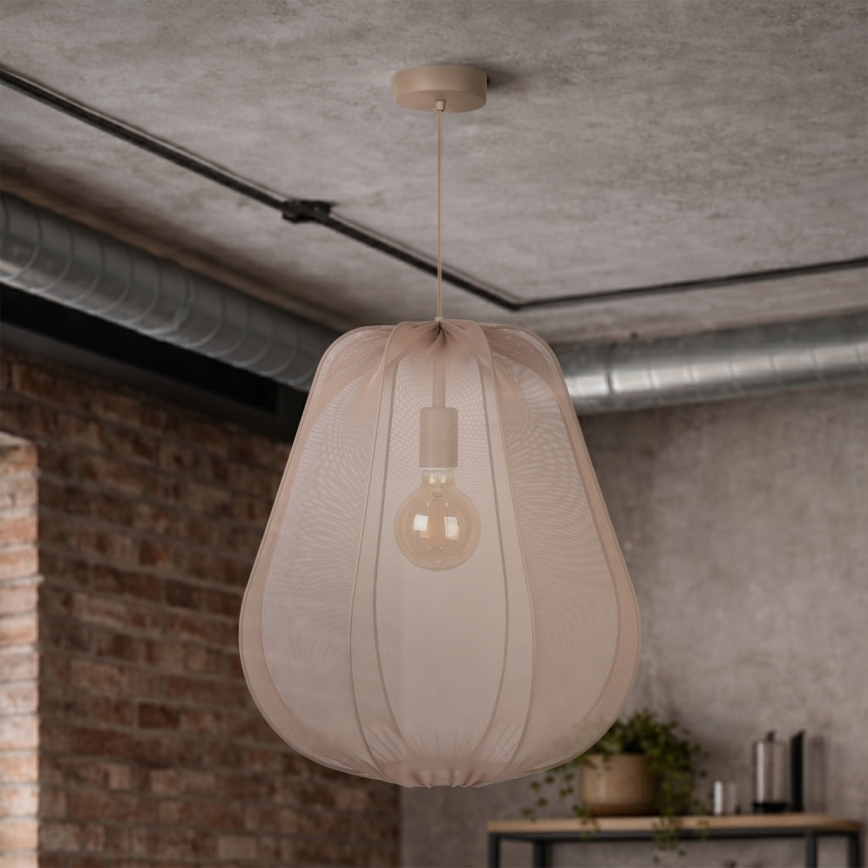 Brilagi - Lustre LED suspenso por cabo ARVEN 1xE27/8W/230V Ø 37 cm bege
