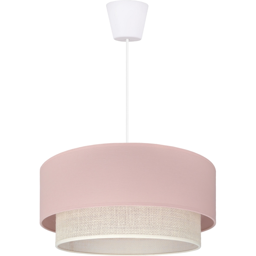 Brilagi - Lustre LED suspenso por cabo BOHO BOBO 1xE27/60W/230V Ø 40 cm rosa/creme