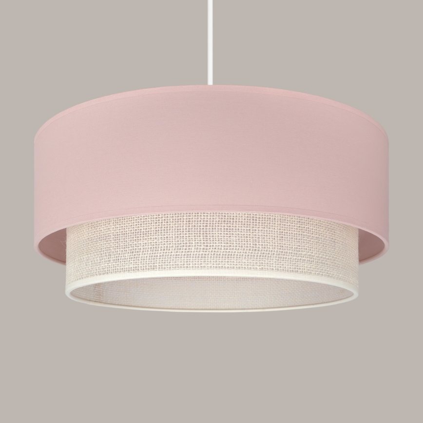 Brilagi - Lustre LED suspenso por cabo BOHO BOBO 1xE27/60W/230V Ø 40 cm rosa/creme