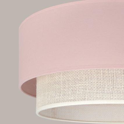 Brilagi - Lustre LED suspenso por cabo BOHO BOBO 1xE27/60W/230V Ø 40 cm rosa/creme