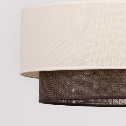 Brilagi - Lustre LED suspenso por cabo BOHO STYLE 1xE27/15W/230V Ø 40 cm creme/castanho