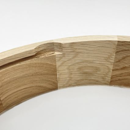 Brilagi - Lustre LED suspenso por cabo CARVALHO MODERN 2xE27/60W/230V, carvalho, diâmetro 37,5 cm