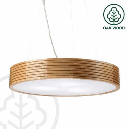 Brilagi - Lustre LED suspenso por cabo CARVALHO MODERN 3xE27/60W/230V carvalho Ø 47,5 cm