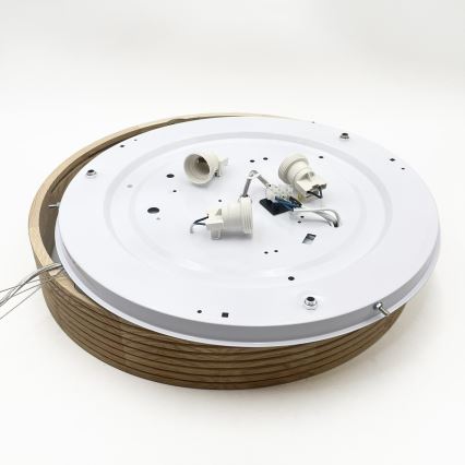 Brilagi - Lustre LED suspenso por cabo CARVALHO MODERN 3xE27/60W/230V carvalho Ø 47,5 cm