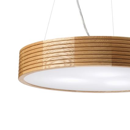Brilagi - Lustre LED suspenso por cabo CARVALHO MODERN 3xE27/60W/230V carvalho Ø 47,5 cm