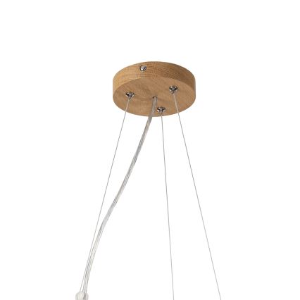 Brilagi - Lustre LED suspenso por cabo CARVALHO MODERN 3xE27/60W/230V carvalho Ø 47,5 cm