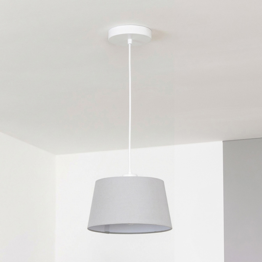 Brilagi - Lustre LED suspenso por cabo CERIA 1xE27/40W/230V diâmetro 25 cm cinzento