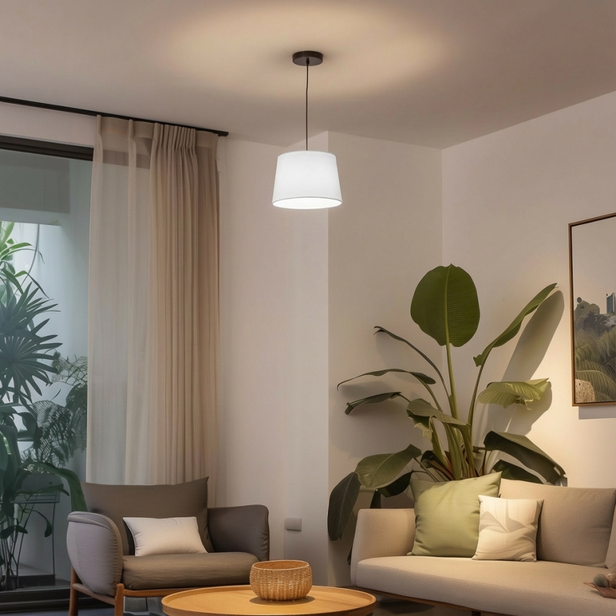 Brilagi - Lustre LED suspenso por cabo CERIA 1xE27/40W/230V, diâmetro 30 cm, branco