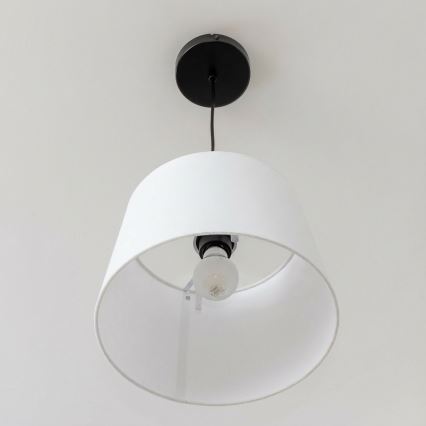 Brilagi - Lustre LED suspenso por cabo CERIA 1xE27/40W/230V, diâmetro 30 cm, branco