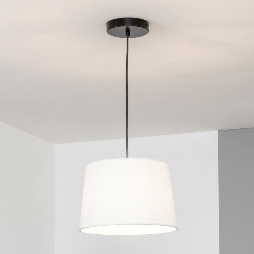 Brilagi - Lustre LED suspenso por cabo CERIA 1xE27/40W/230V, diâmetro 30 cm, branco