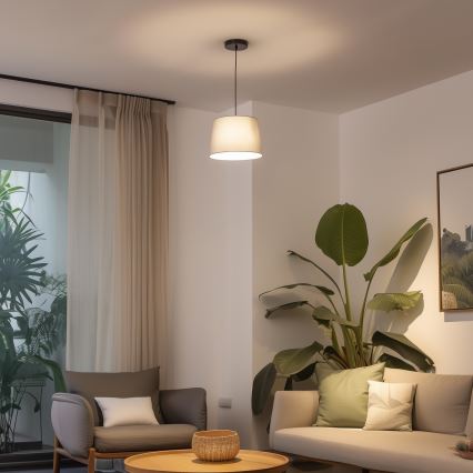 Brilagi - Lustre LED suspenso por cabo CERIA 1xE27/40W/230V diâmetro 30 cm cinzento