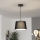 Brilagi - Lustre LED suspenso por cabo CERIA 1xE27/40W/230V diâmetro 30 cm preto