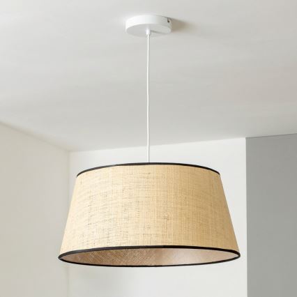 Brilagi - Lustre LED suspenso por cabo CERIA 1xE27/40W/230V, diâmetro 50 cm, bege