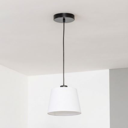 Brilagi - Lustre LED suspenso por cabo CERIA 1xE27/40W/230V Ø 20,5 cm branco