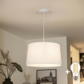 Brilagi - Lustre LED suspenso por cabo CERIA 1xE27/40W/230V Ø 45 cm branco