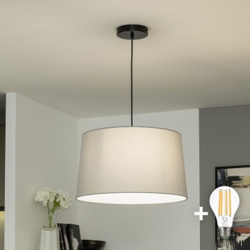 Brilagi - Lustre LED suspenso por cabo CERIA 1xE27/40W/230V Ø 45 cm cinzento