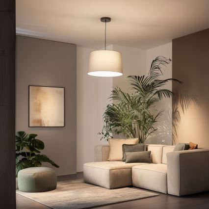 Brilagi - Lustre LED suspenso por cabo CERIA 1xE27/40W/230V Ø 45 cm cinzento