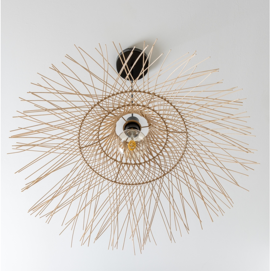 Brilagi - Lustre LED suspenso por cabo CERIA BOHO 1x E27/40W/230V Ø 100 cm bambu